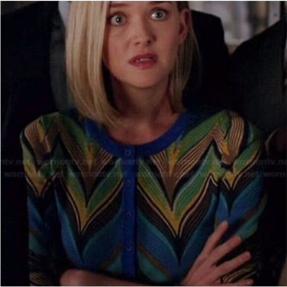 Anthropologie Tabitha Seared Chevrons Multi-colored Cardigan - Picture 16 of 16